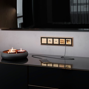 ТВ-розетка оконечная Werkel шампань рифленый W1183010-1