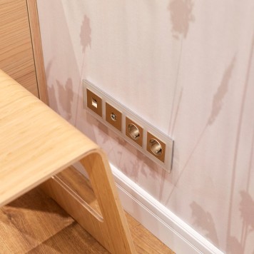 ТВ-розетка оконечная Werkel шампань рифленый W1183010-3