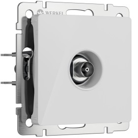 ТВ-розетка оконечная Werkel белый акрил W1183041