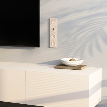 ТВ-розетка оконечная Werkel айвори акрил W1183043-1