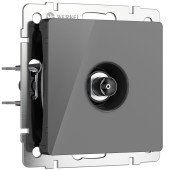 ТВ-розетка оконечная Werkel графит акрил W1183044