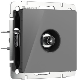 ТВ-розетка оконечная Werkel графит акрил W1183044