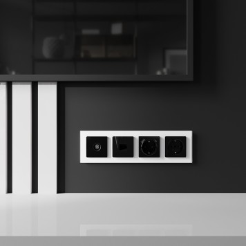 ТВ-розетка оконечная Werkel черный акрил W1183048-2