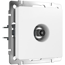 ТВ-розетка оконечная Werkel белый матовый W1183061