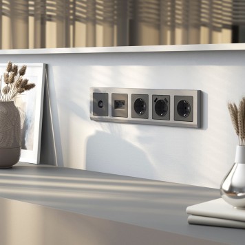 ТВ-розетка оконечная Werkel графит матовый W1183064-1