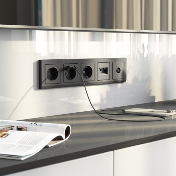 ТВ-розетка оконечная Werkel графит матовый W1183064-2