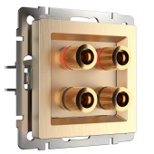 Розетка аудио Werkel шампань рифленый W1185010 Розетка аудио Werkel шампань рифленый W1185010