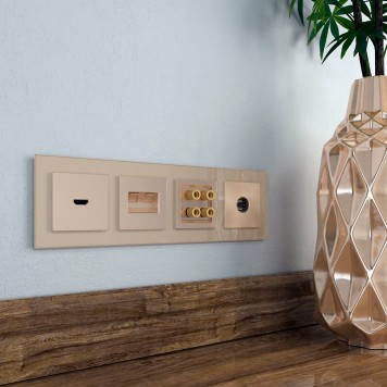 Розетка аудио Werkel шампань W1185011-1