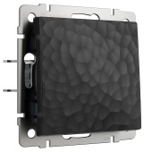 Выключатель 1-клавишный Werkel Hammer черный W1210008