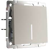 Выключатель 1-клавишный с подсветкой Werkel дымчатый матовый W1210104