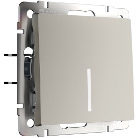 Выключатель 1-клавишный с подсветкой Werkel дымчатый матовый W1210104