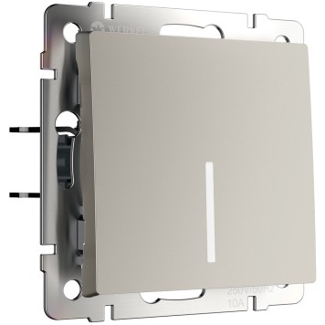 Выключатель 1-клавишный с подсветкой Werkel дымчатый матовый W1210104