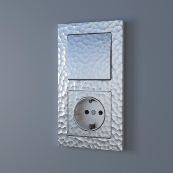 Выключатель 1-клавишный проходной Werkel Hammer серебряный W1212006-2