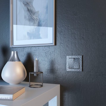 Выключатель 2-клавишный Werkel Hammer серебряный W1220006-1