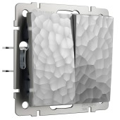 Выключатель 2-клавишный Werkel Hammer серебряный W1220006 Выключатель 2-клавишный Werkel Hammer серебряный W1220006