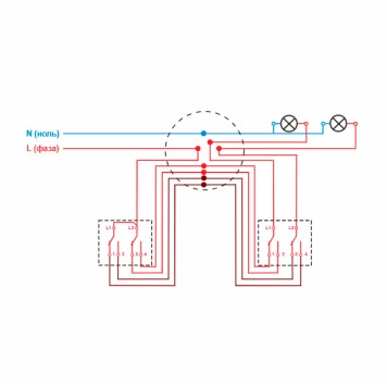 Выключатель 2-клавишный проходной Werkel Hammer серебряный W1222006-3