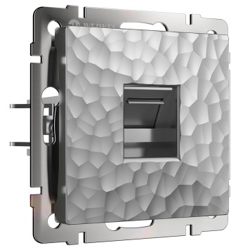Розетка компьютерная Werkel Ethernet RJ-45 Hammer серебряный W1281006