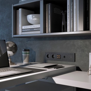 Розетка компьютерная Werkel Ethernet RJ-45 Hammer черный W1281008-1