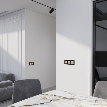 Умный сенсорный выключатель 2-клавишный Werkel шампань W4523011-1