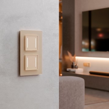 Умный сенсорный выключатель 2-клавишный Werkel шампань W4523011-2