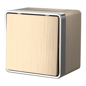 Выключатель 1-клавишный влагозащищенный Werkel Gallant шампань рифленый W5010210