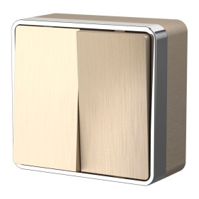 Выключатель 2-клавишный Werkel Gallant шампань рифленый W5020010