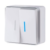 Выключатель 2-клавишный с подсветкой Werkel Gallant белый W5020101