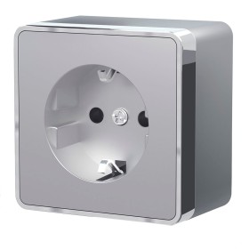 Розетка с заземлением Werkel Gallant серебряный W5071006