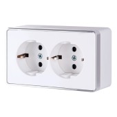 Розетка двойная с заземлением Werkel Gallant белый W5072101