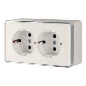 Розетка двойная с заземлением Werkel Gallant слоновая кость W5072103