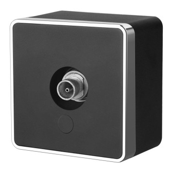 ТВ-розетка оконечная Werkel Gallant черный/хром W5083035