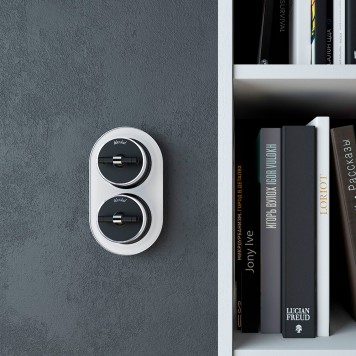 Переключатель 1-клавишный Werkel Vintage черный матовый/хром W5812051-1