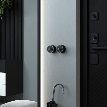 Переключатель 1-клавишный Werkel Vintage черный матовый/хром W5812051-2