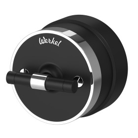 Выключатель на 4 положения 2-клавишный Werkel Vintage черный матовый/хром W5822051