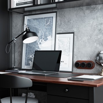 Розетка с заземлением Werkel Vintage черный матовый/хром W5871051-2