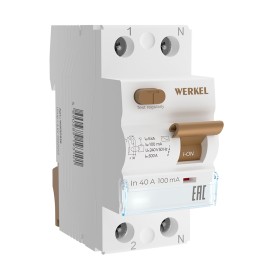 Устройство защитного отключения 1P+N 40 А 100 mA AC 6 kA Werkel W812P404