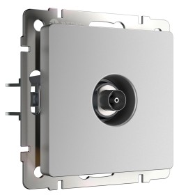 ТВ-розетка проходная Werkel серебряный WL06-TV-2W