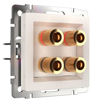 Розетка аудио Werkel перламутровый рифленый WL13-AUDIOx4