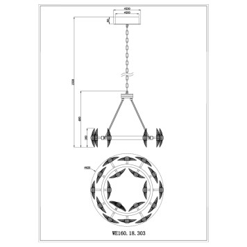 Люстра Wertmark Pamela WE160.18.303-1
