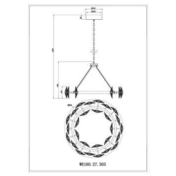 Люстра Wertmark Pamela WE160.27.303-1