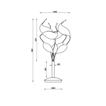 Лампа настольная Wertmark Alessandra WE197.04.904-1