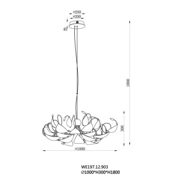 Люстра Wertmark Alessandra WE197.12.903-1