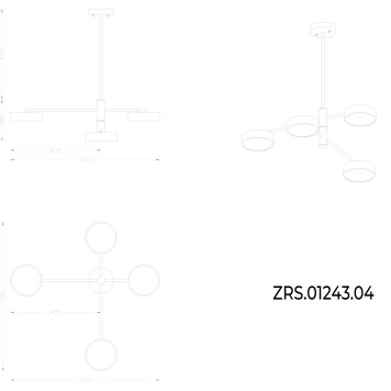 Люстра Zortes Lunar ZRS.01243.04-10