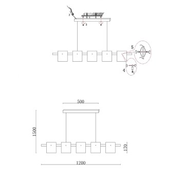 Люстра Zortes Rony ZRS.1200.05-7