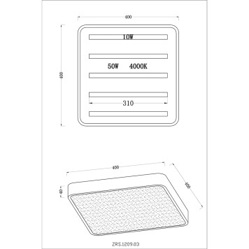 Светильник потолочный Zortes Monna ZRS.1209.03-12