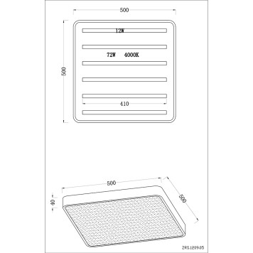 Светильник потолочный Zortes Monna ZRS.1209.05-9