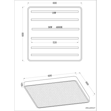 Светильник потолочный Zortes Monna ZRS.1209.07-12
