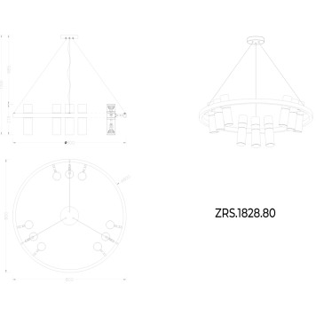 Люстра Zortes Tweeny ZRS.1828.80-15