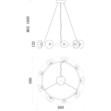Люстра Zortes Fritto ZRS.1888.09-6