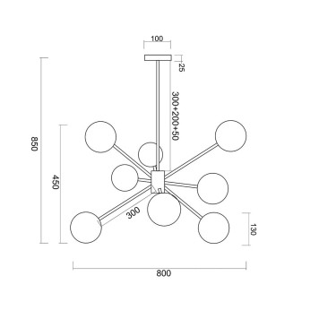 Люстра Zortes Ragy ZRS.1893.08-13
